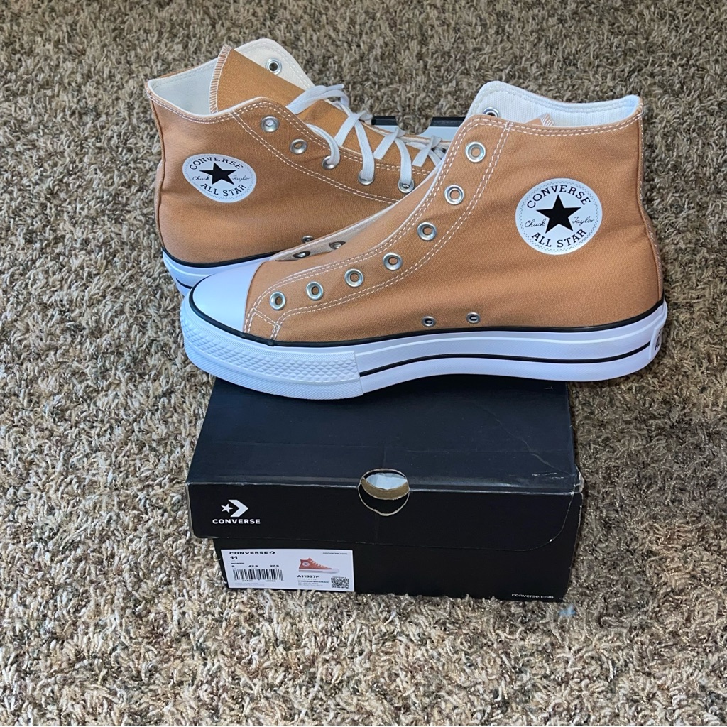 Converse Chuck Taylor Lift Platform High Gingersnap Tan Camel Size 11 A11537f